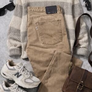 Levi's Classic Khaki Silver Tab Straight Leg 32x34 Workwear Gorpcore Dadcore